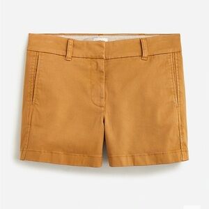 JCrew 4" Stretch Chino Short Burnt Caramel Size 4